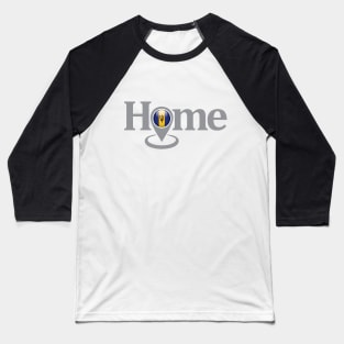 Barbados My Home with Google Maps Locate Icon Baseball T-Shirt